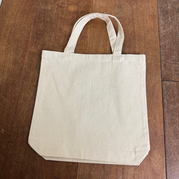 Embroidered‎ Coneflower Canvas Tote Orange Brown Stitching Reusable Shopping bag - Picture 6 of 7